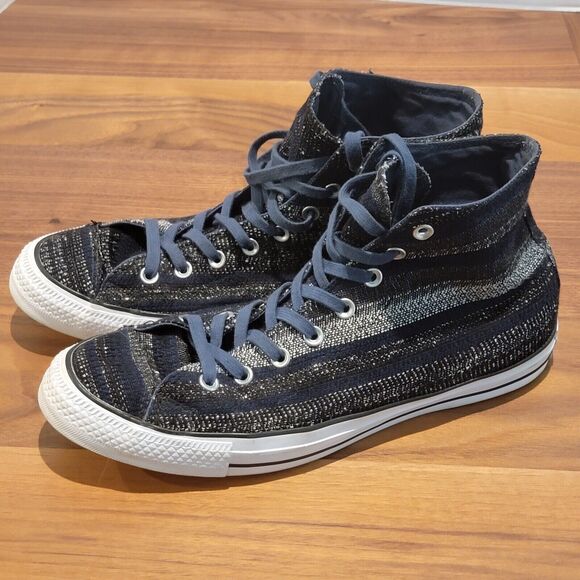 Converse All Star Chuck Taylor Dobby Weave High Tops Men’s 11 / Women’s 13 - Picture 3 of 7